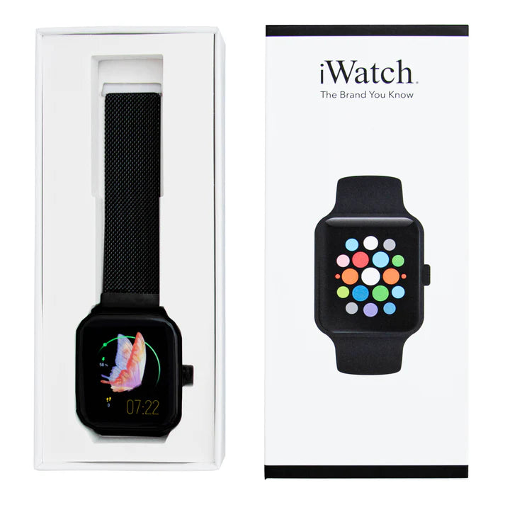 iWatch Model #: BCBM - Black Case with Black Metal Band