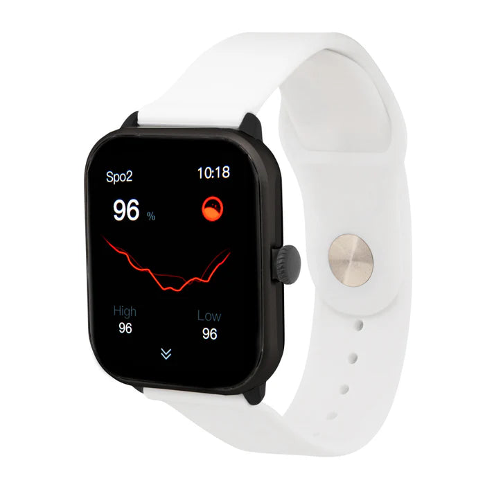 iWatch Model #: BCWR - Black Case White Rubber Band