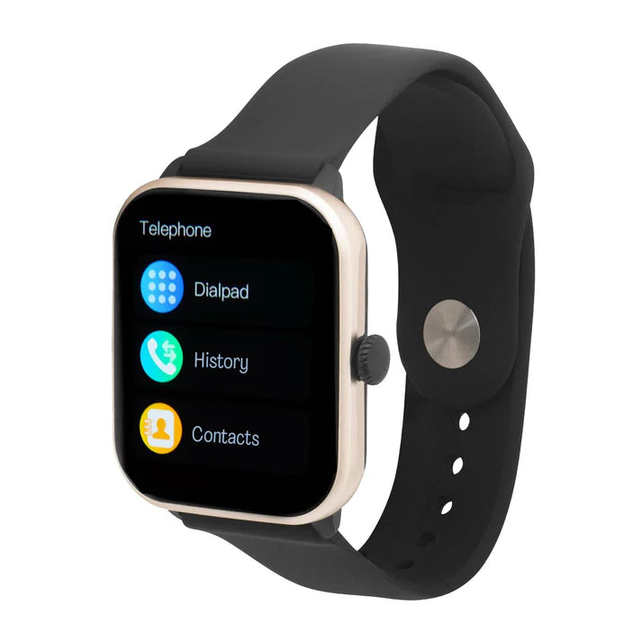 iWatch Model #: GCBR - Gold Case Black Rubber Band