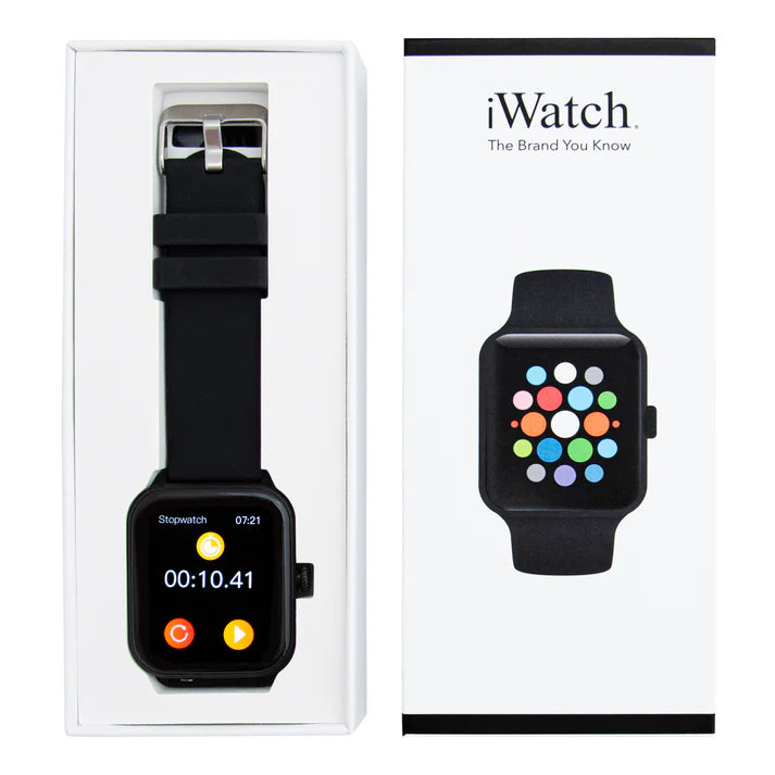 iWatch Model #: BCBR - Black Case with Black Rubber Band