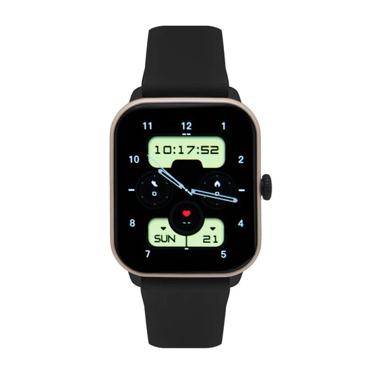 iWatch Model #: GCBR - Gold Case Black Rubber Band