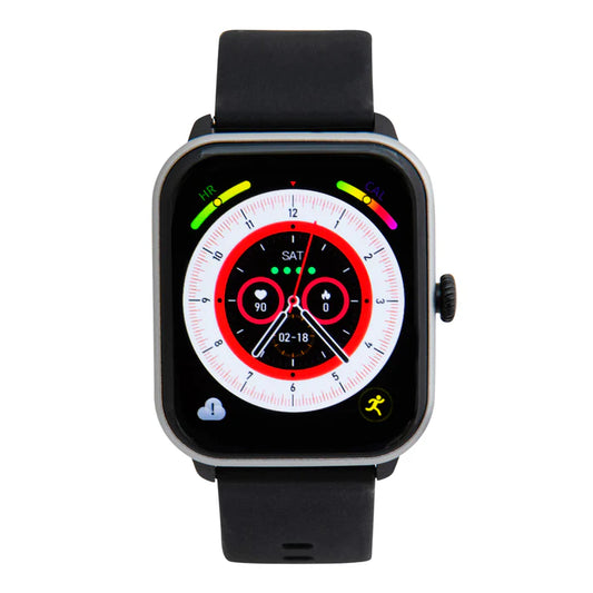 iWatch Model #: SCBR - Silver Case with Black Rubber Band